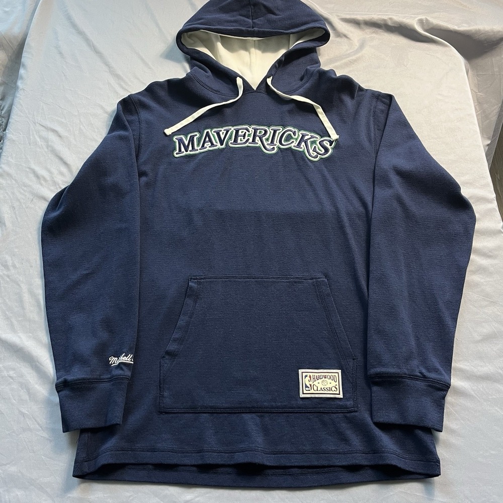 Mitchell Ness Dallas Mavericks Hoodie Sweater Womens M Hardwood Classics